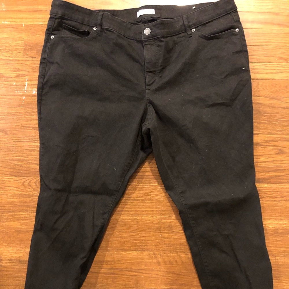 Loft plus size black jeans